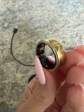 Oura Gold Smart Ring with Internal Sensors
